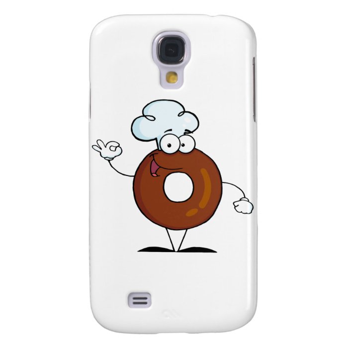 Friendly Donut Cartoon Character Samsung Galaxy S4 Cases