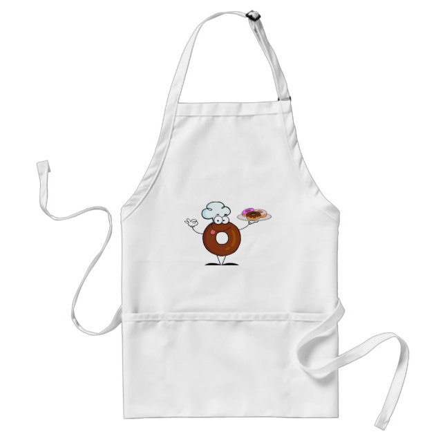 Friendly Donut Chef Adult Apron (Front)