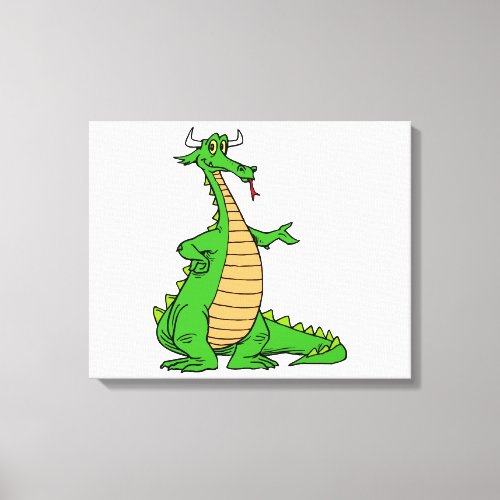 friendly dragon hand outpng canvas print