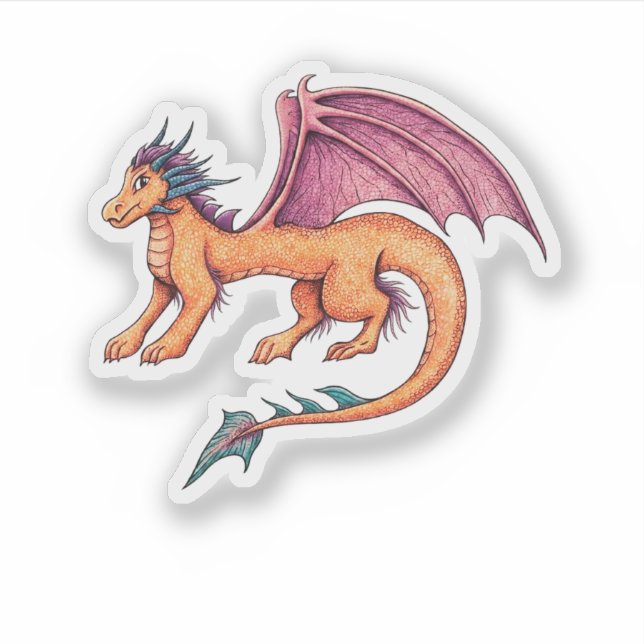 Friendly Dragon Sticker (Front)