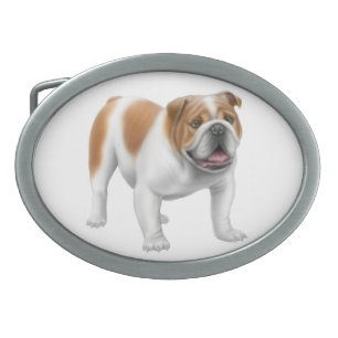Friendly English Bulldog Belt Buckle