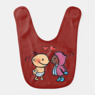 Friendly Eskimo Nose Kisses Kids Baby Bib