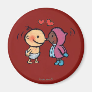 Friendly Eskimo Nose Kisses Kids Magnet