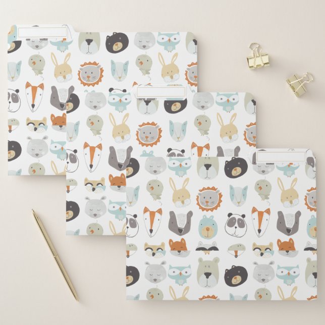 Friendly Faces | Cute Animal Portraits File Folder (Set)