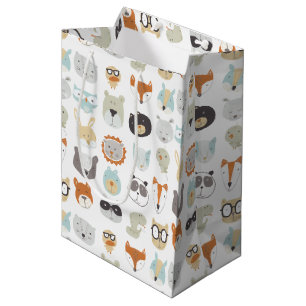 Friendly Faces Cute Animal Portraits Medium Gift Bag