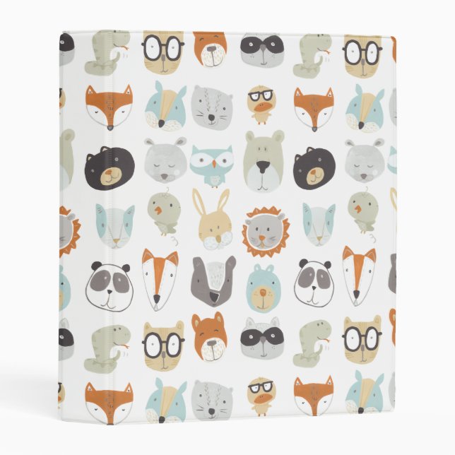Friendly Faces | Cute Animal Portraits Mini Binder (Front/Spine)