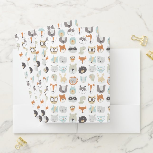 Friendly Faces | Cute Animal Portraits Pocket Folder (In Situ)