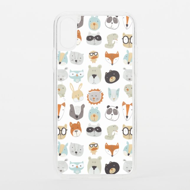 Friendly Faces | Cute Animal Portraits Uncommon iPhone Case (Back)