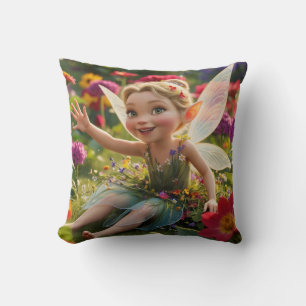 Friendly Fairy Throw Pillow