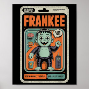Friendly Frankenstein Monster Halloween Humor Toy Poster