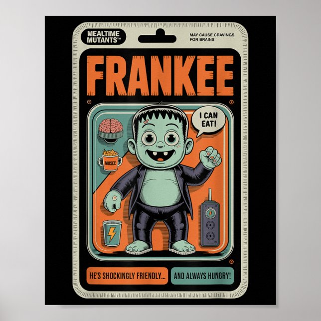 Friendly Frankenstein Monster Halloween Humor Toy  Poster (Front)