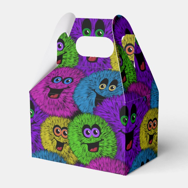 Friendly Fuzzles Cute Creatures Gable Favor Box (Front Side)
