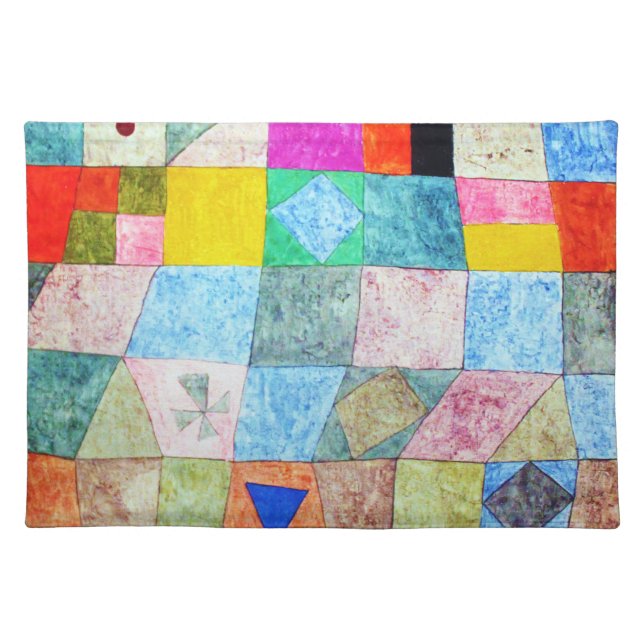 Friendly Game, Paul Klee Cloth Placemat (Front)