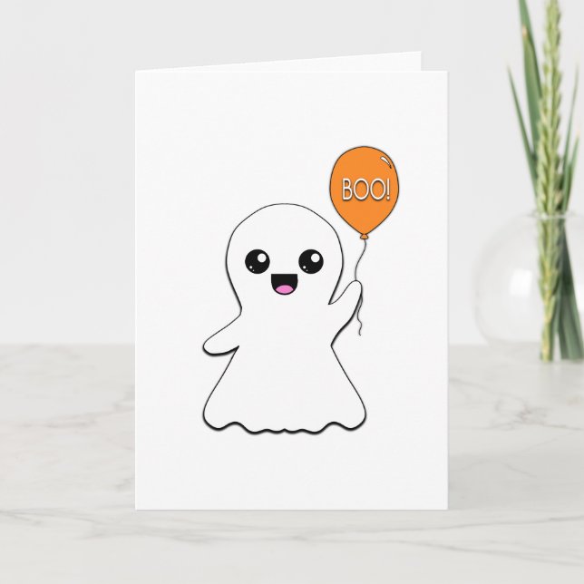 Friendly Ghost Greetings Card (Front)