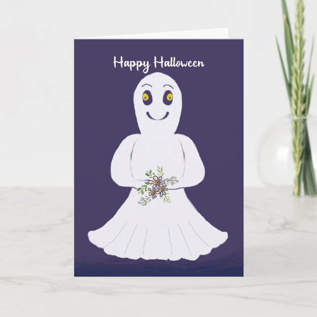 Friendly Ghost Halloween for Kids Card (Front)