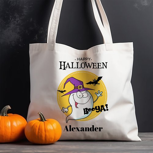 Friendly Ghost Personalized Halloween Tote Bag