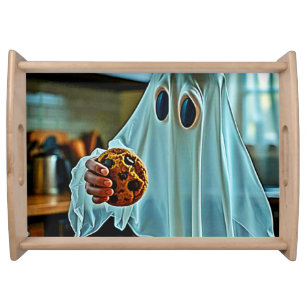 Friendly Ghost With Cookie Serving Tray