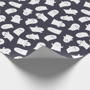 Friendly Ghosts Halloween Pattern Wrapping Paper