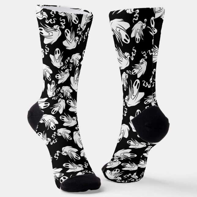 Friendly Ghosts Halloween  Socks (Angled)