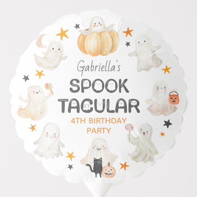 Friendly Ghosts Spooktacular Kids Birthday Party Balloon (Front)