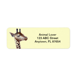 Friendly Giraffe Customizable Label