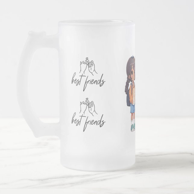 Friendly glass mug  (Left)