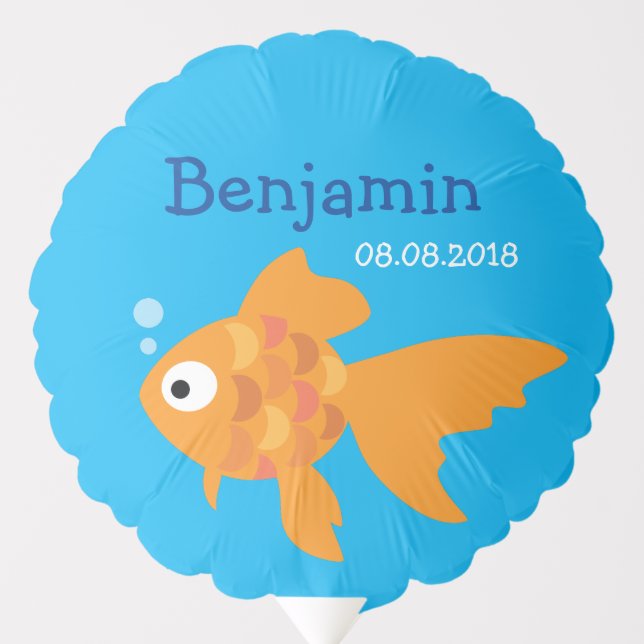Friendly Gold Fish Illustration Balloon (Front)