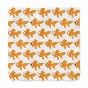 Friendly Gold Fish Illustration Bandana
