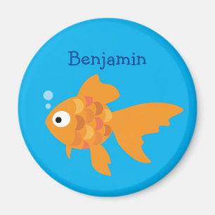 Friendly Gold Fish Illustration Magnet