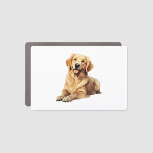 Friendly Golden Retriever Smile - Loyal Dog Portra Car Magnet