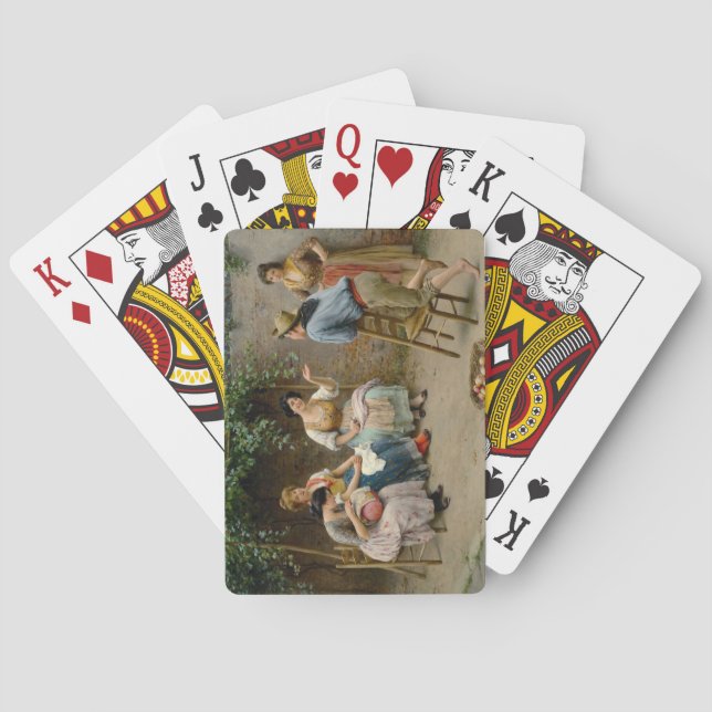 Friendly Gossip in an Italian Garden Poker Cards (Back)