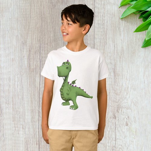Friendly Green Dinosaur T_Shirt