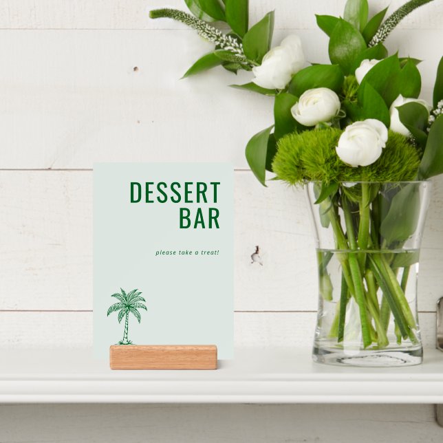 Friendly Green Minimalist Dessert Bar Sign Holder (Insitu 4)