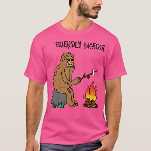 Friendly Grilling Marshmallows At A Campfire T_Shirt