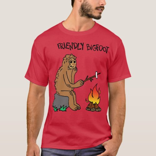 Friendly Grilling Marshmallows At A Campfire T_Shirt