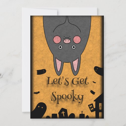 Friendly Halloween Bat Holiday Card