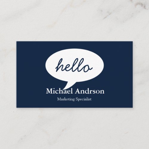 Friendly Hello Business Card