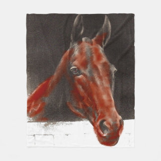 friendly horse fleece blanket