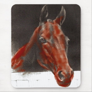 friendly horse mouse pad