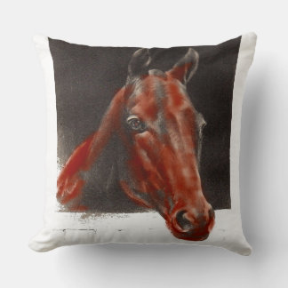 friendly horse throw pillow