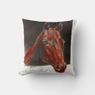 friendly horse throw pillow
