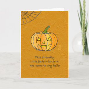 Friendly Jack-o-lantern Halloween Card