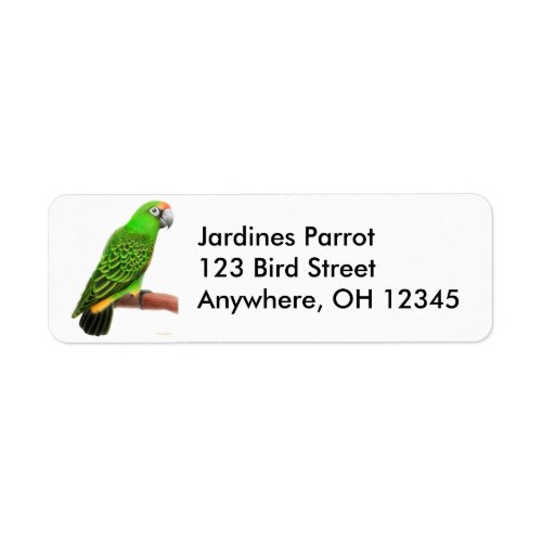 Friendly Jardines Parrot Label