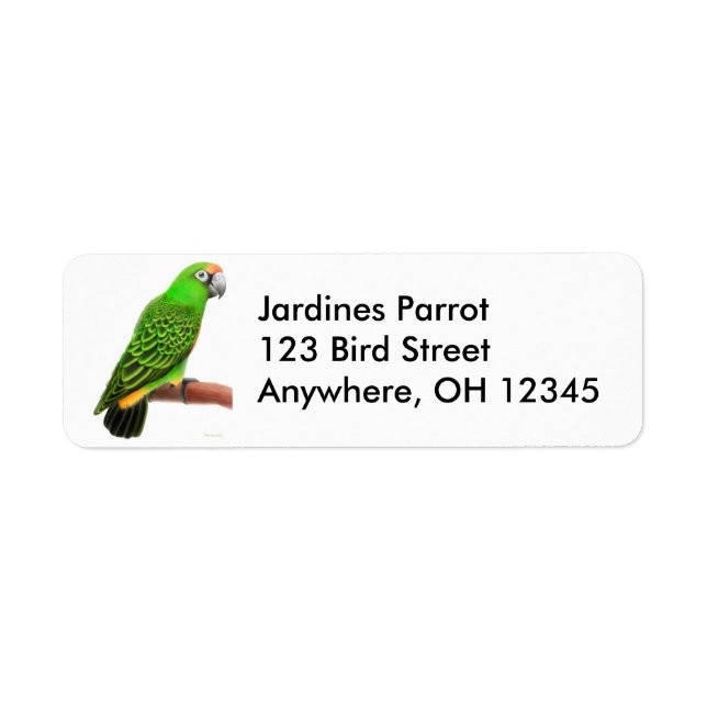Friendly Jardines Parrot Label (Front)