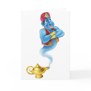 Friendly Jinn or genie and magic oil lamp Card