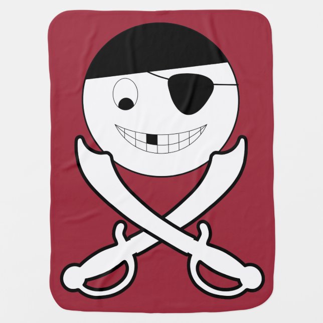 Friendly Jolly Roger Baby Blanket (Front)