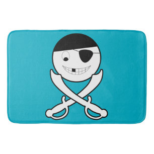 Friendly Jolly Roger Bath Mat