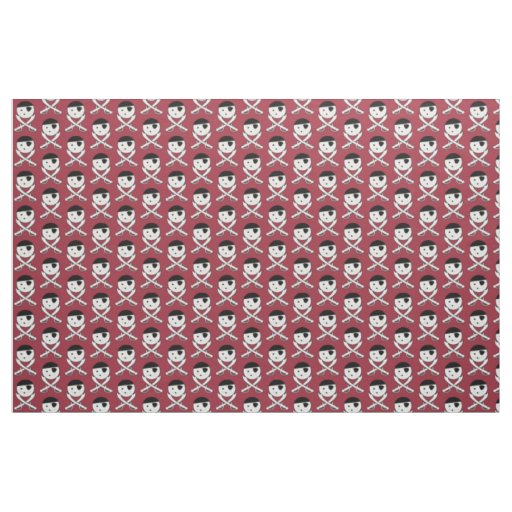 Friendly Jolly Roger Fabric