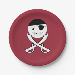 Friendly Jolly Roger Paper Plates