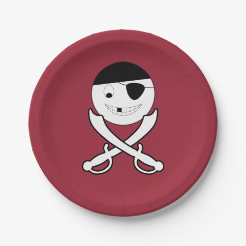 Friendly Jolly Roger Paper Plates